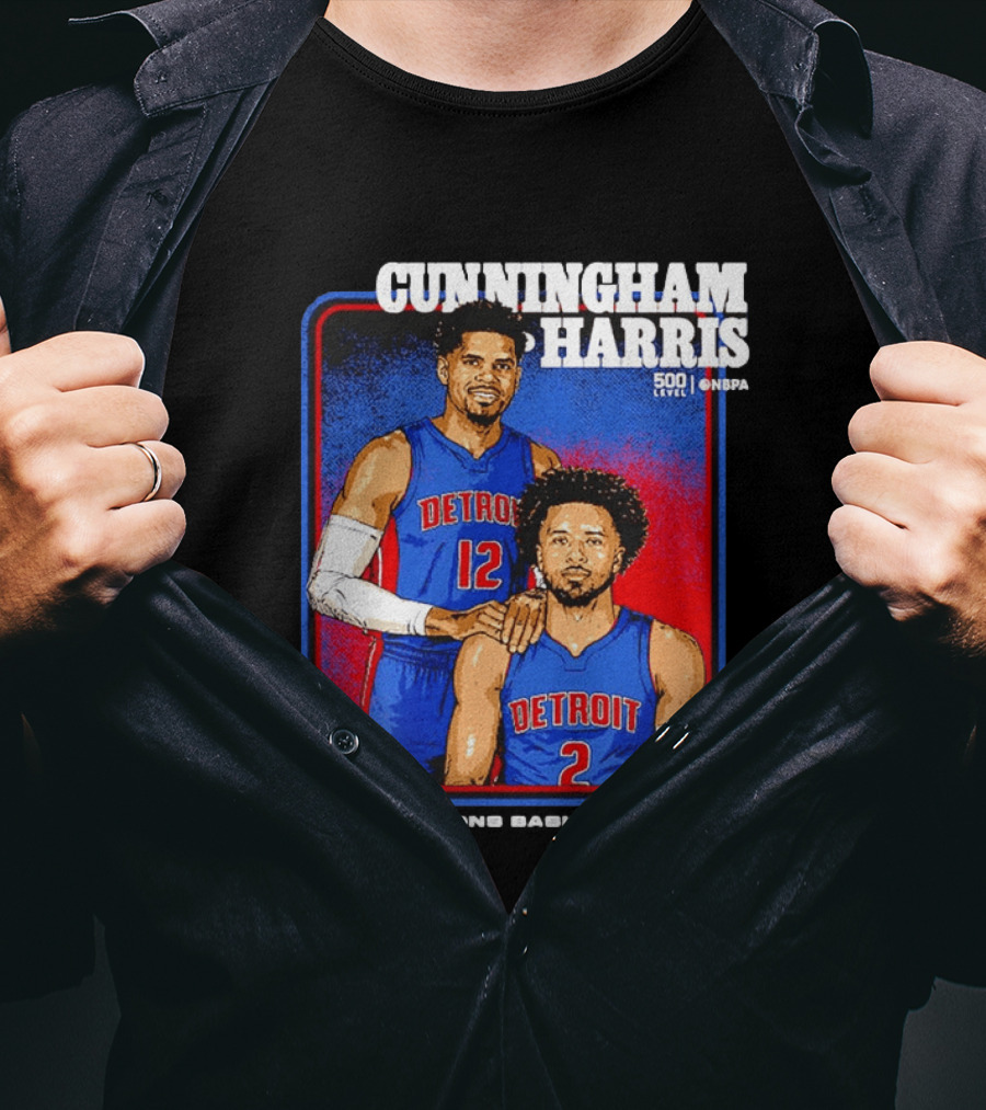 Cunningham Harris 500 Level Onepa Detroit Pistons Basketball T-Shirt