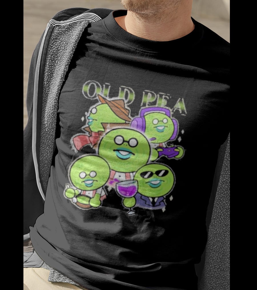 Chikn Nuggit Old Pea Glam Cartoon Characters With Sunglasses And Headphones T-Shirt
