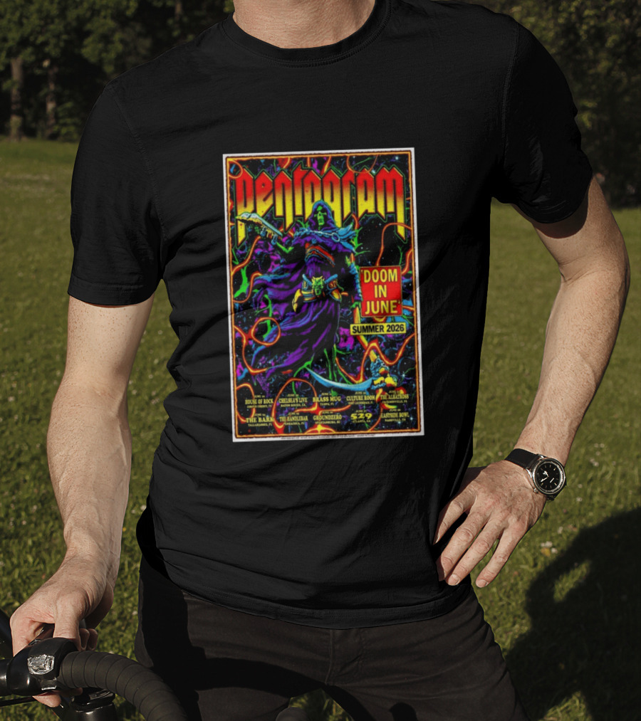 Pentagram Doom In June Summer 2026 Tour House Of Rock Chelsea's Live Brass T-Shirt