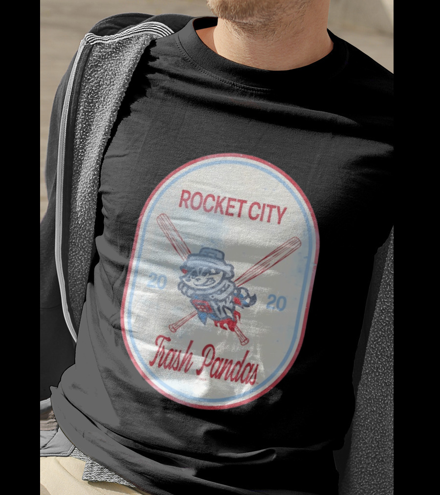 Rocket City Trash Pandas 2020 Raccoon Baseball T-Shirt