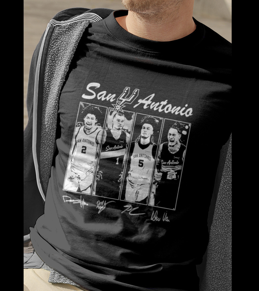 San Antonio Spurs Basketball Signatures And Players Number 2 1 5 T-Shirt
