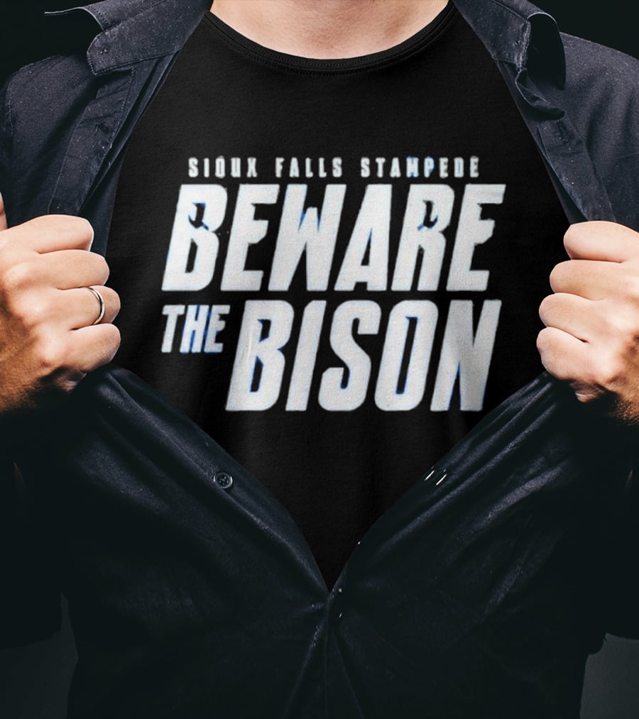 Sioux Falls Stampede Beware The Bison Clark Cup Final 2026 T-Shirt