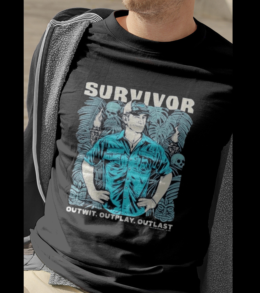 Survivor Jeff Outwit Outplay Outlast Tropical Island Adventure T-Shirt