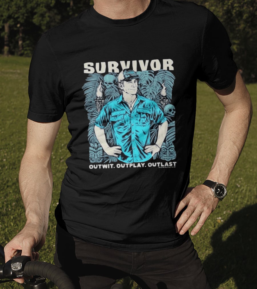 Survivor Jeff Outwit Outplay Outlast Tropical Island Adventure T-Shirt
