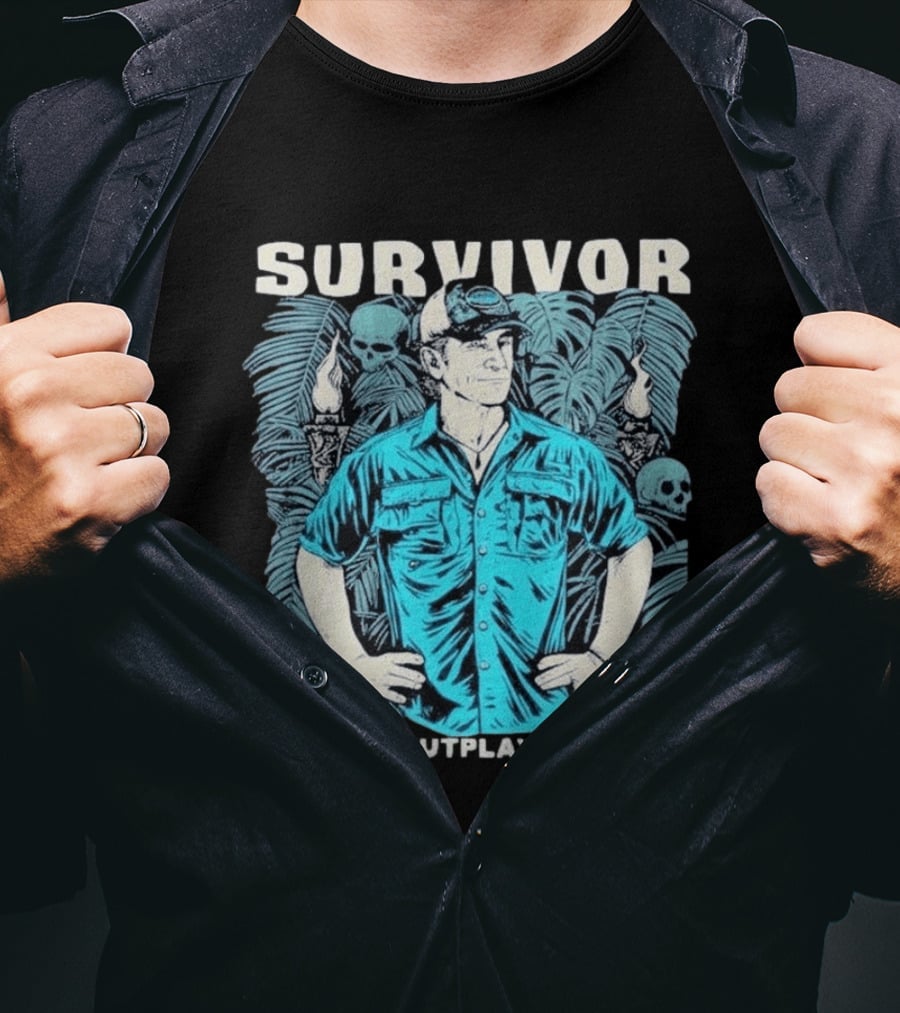 Survivor Jeff Outwit Outplay Outlast Tropical Island Adventure T-Shirt