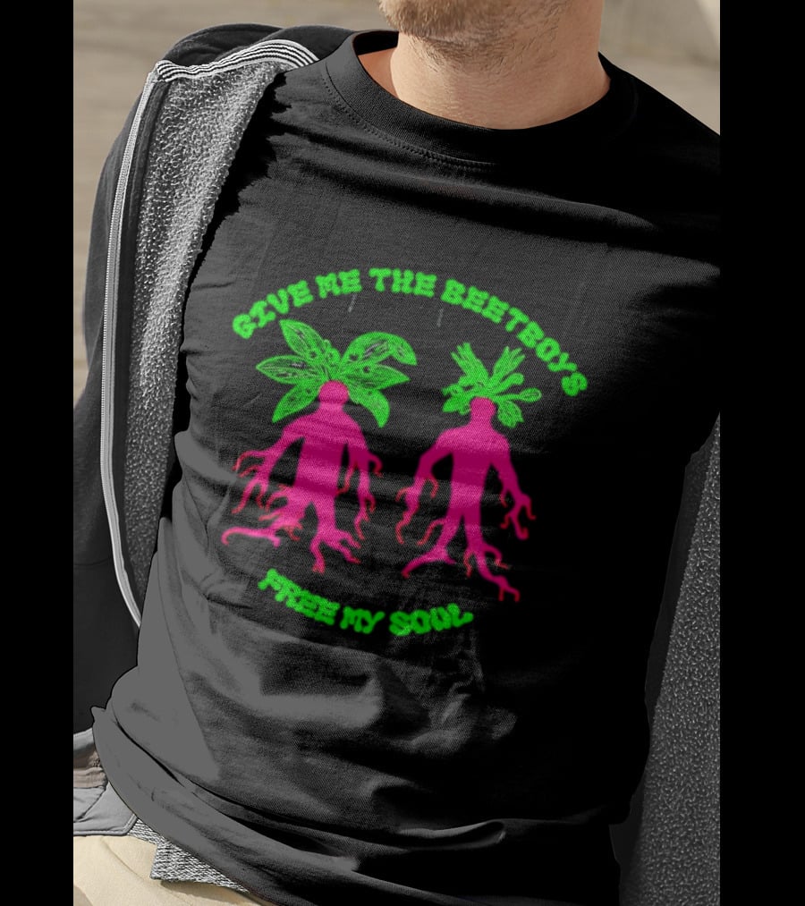 Give Me The Beetboys Free My Soul Vibrant Beetroot Figures T-Shirt