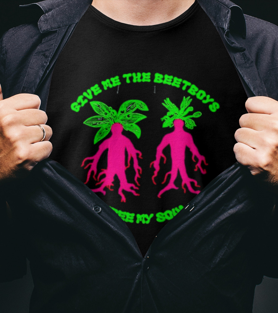Give Me The Beetboys Free My Soul Vibrant Beetroot Figures T-Shirt