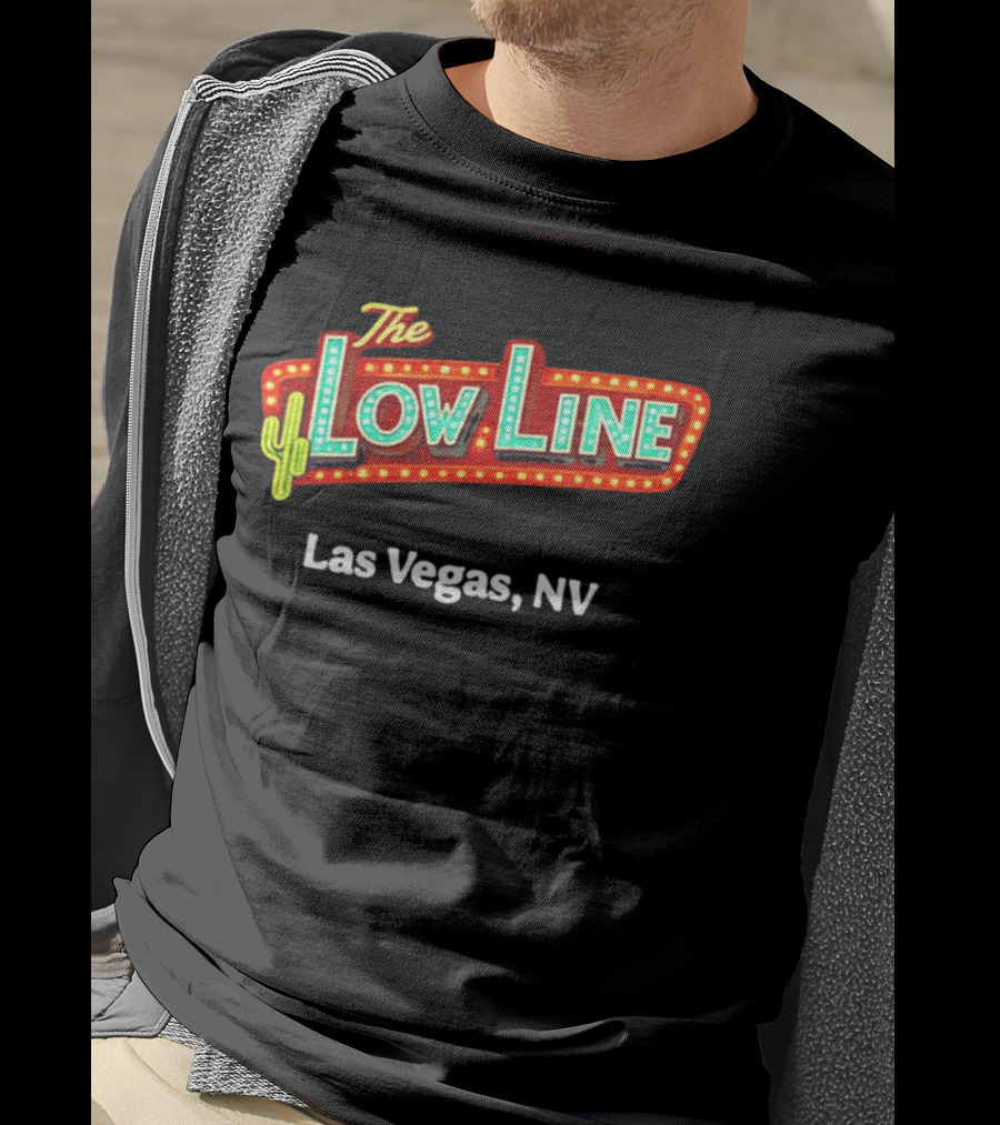 The Low Line Las Vegas NV Neon Cactus Sign T-Shirt