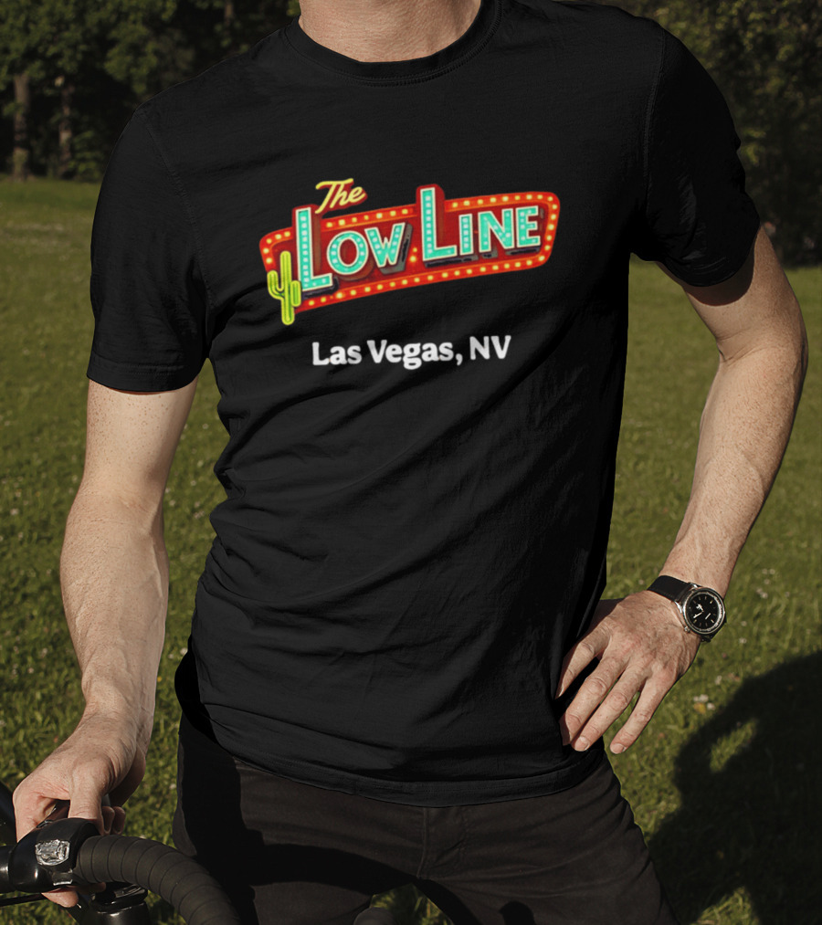 The Low Line Las Vegas NV Neon Cactus Sign T-Shirt