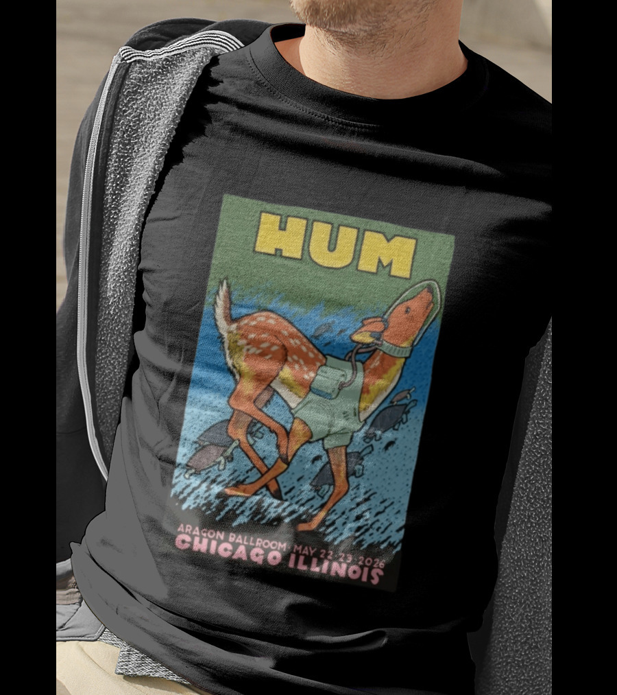 Hum Band Aragon Ballroom Concert Tour Chicago May 22 23 2026 T-Shirt