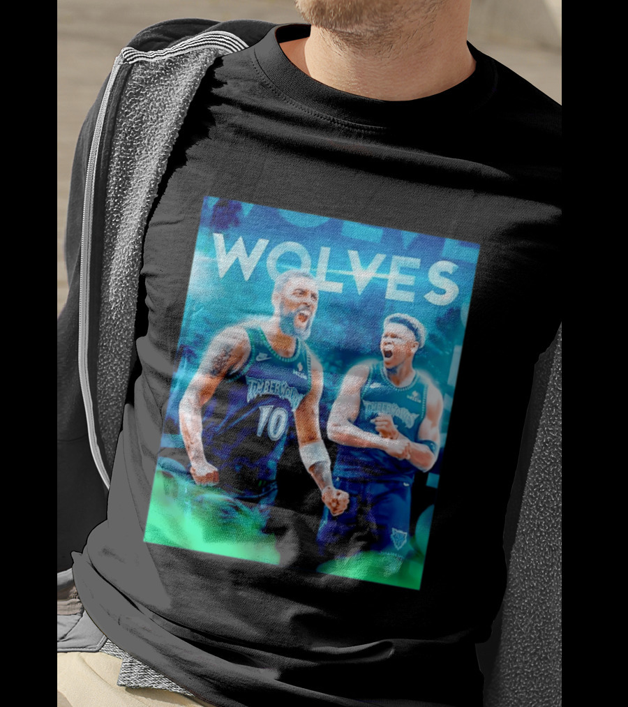 Wolves Timberwolves Kyrie Irving Anthony Edwards Basketball NBA Stars T-Shirt
