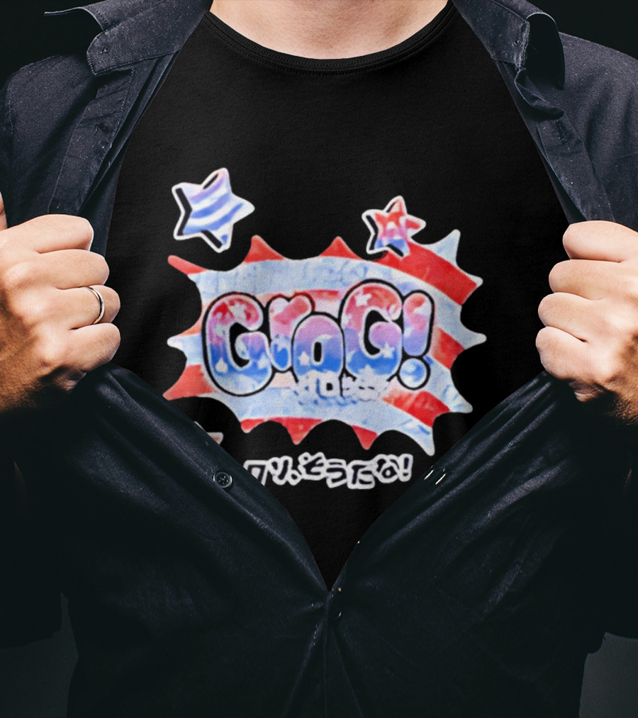 Live Free Grog Hard Grog 2026 Grog Tour Stars And Stripes Comic Burst T-Shirt