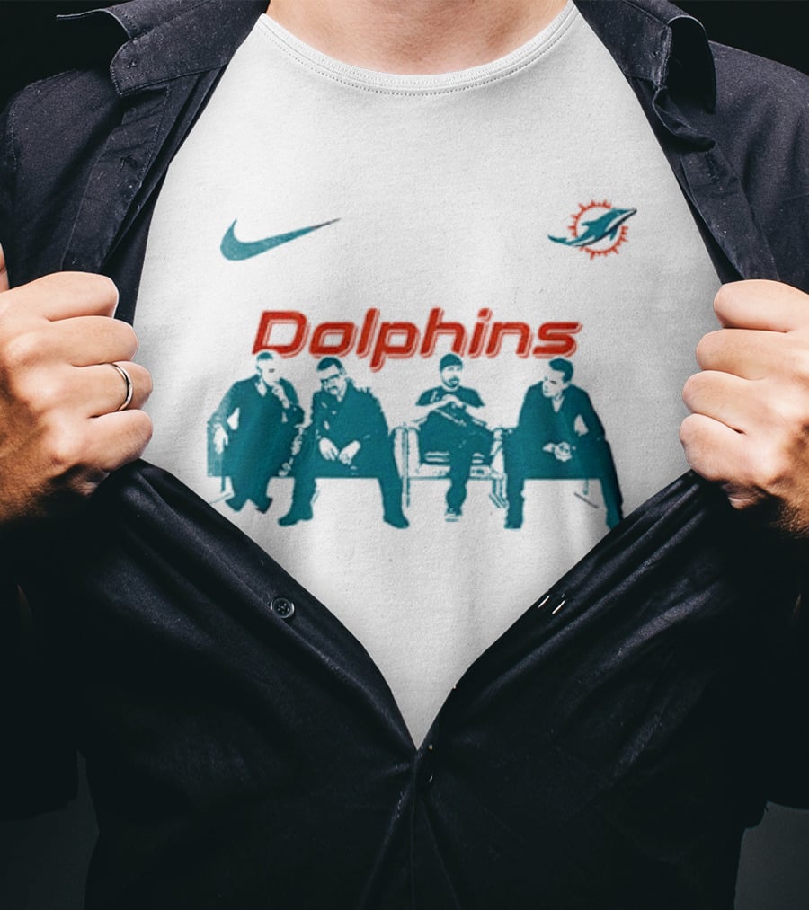 Miami Dolphins Nike Collaboration U2 Band Meeting T-Shirt