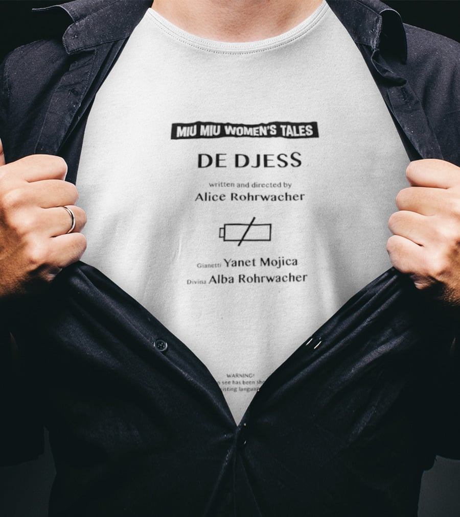 Miu Miu Women's Tales De Djess Alice Rohrwacher Yvette McJr Narr Ava Reinweaver T-Shirt