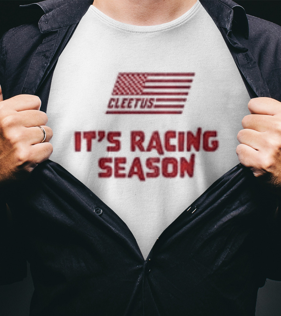 Cleetus Turbski It's Racing Season Checkered Flag Racing Fan T-Shirt