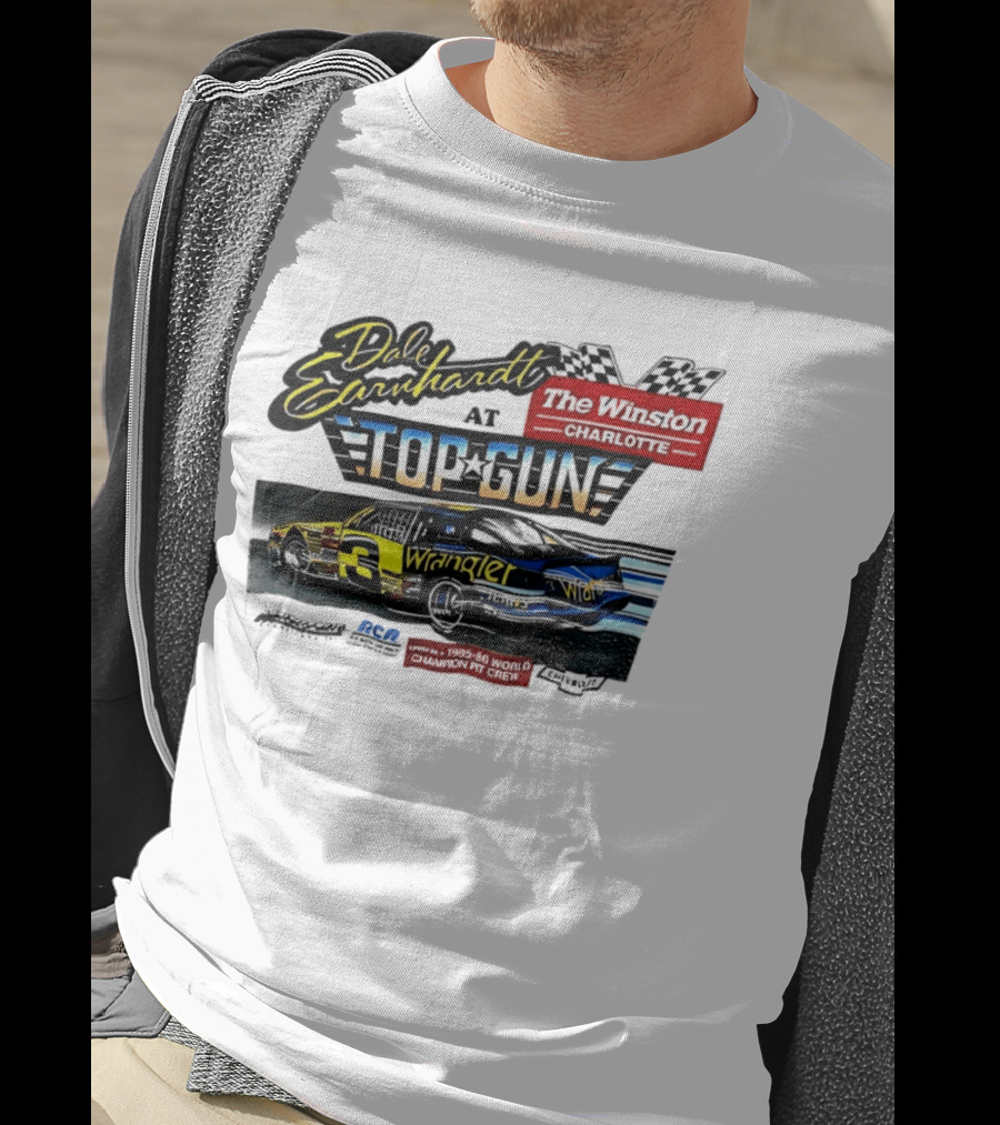 Dale Earnhardt At Top Gun The Winston Charlotte Wrangler Racing T-Shirt