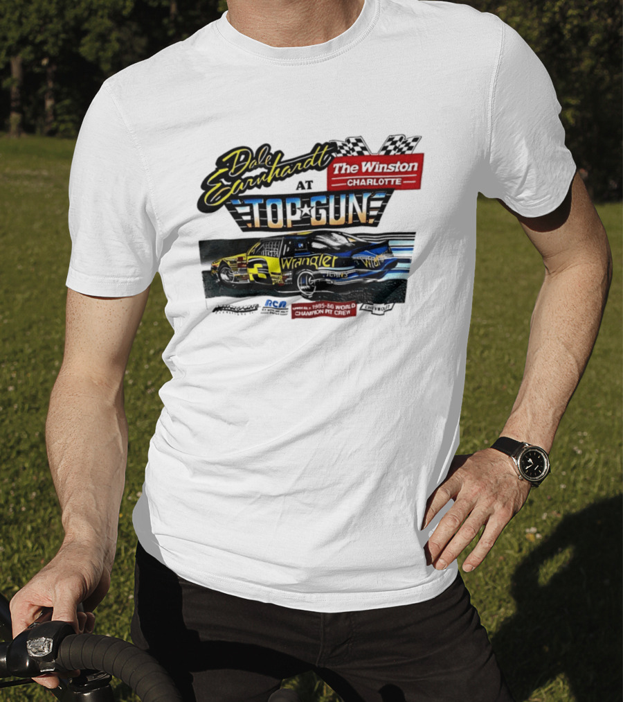 Dale Earnhardt At Top Gun The Winston Charlotte Wrangler Racing T-Shirt