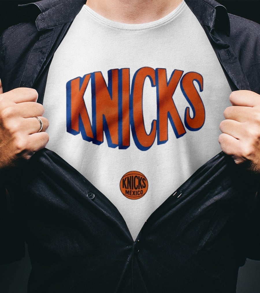 New York Knicks Mexico Basketball Team Knicks Mexico Collaboration T-Shirt
