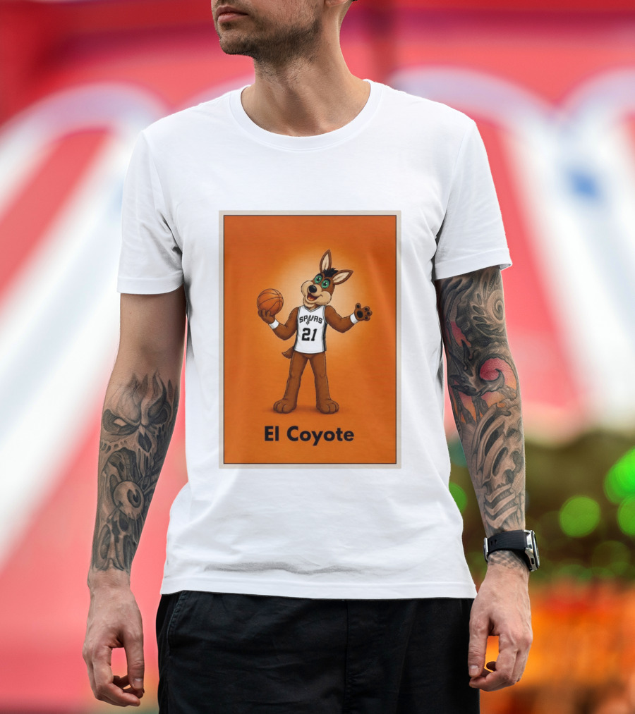 El Coyote Spurs 21 Basketball NBA San Antonio T-Shirt