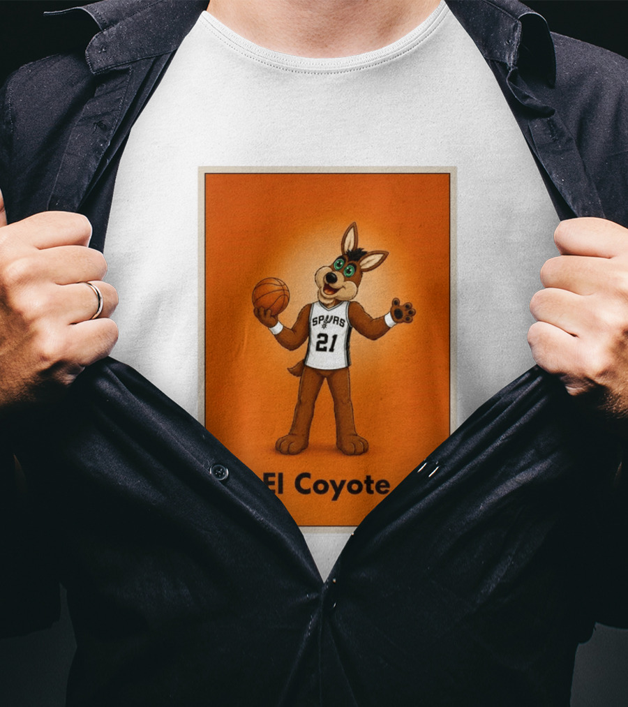 El Coyote Spurs 21 Basketball NBA San Antonio T-Shirt