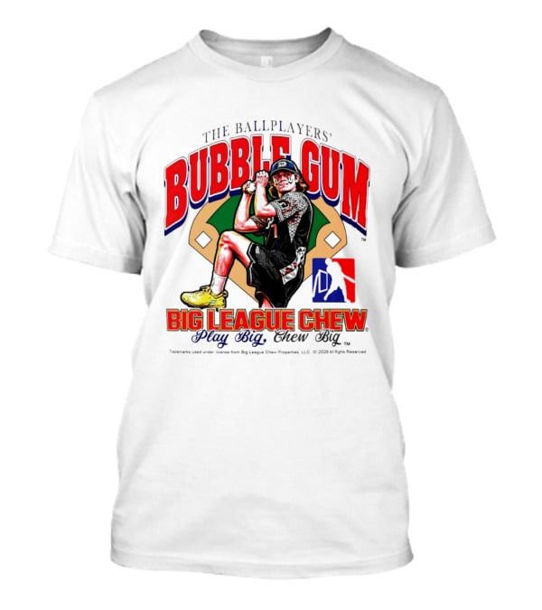 The Ballplayers' Bubble Gum Big League Chew Play Big Chew Big T-Shirt