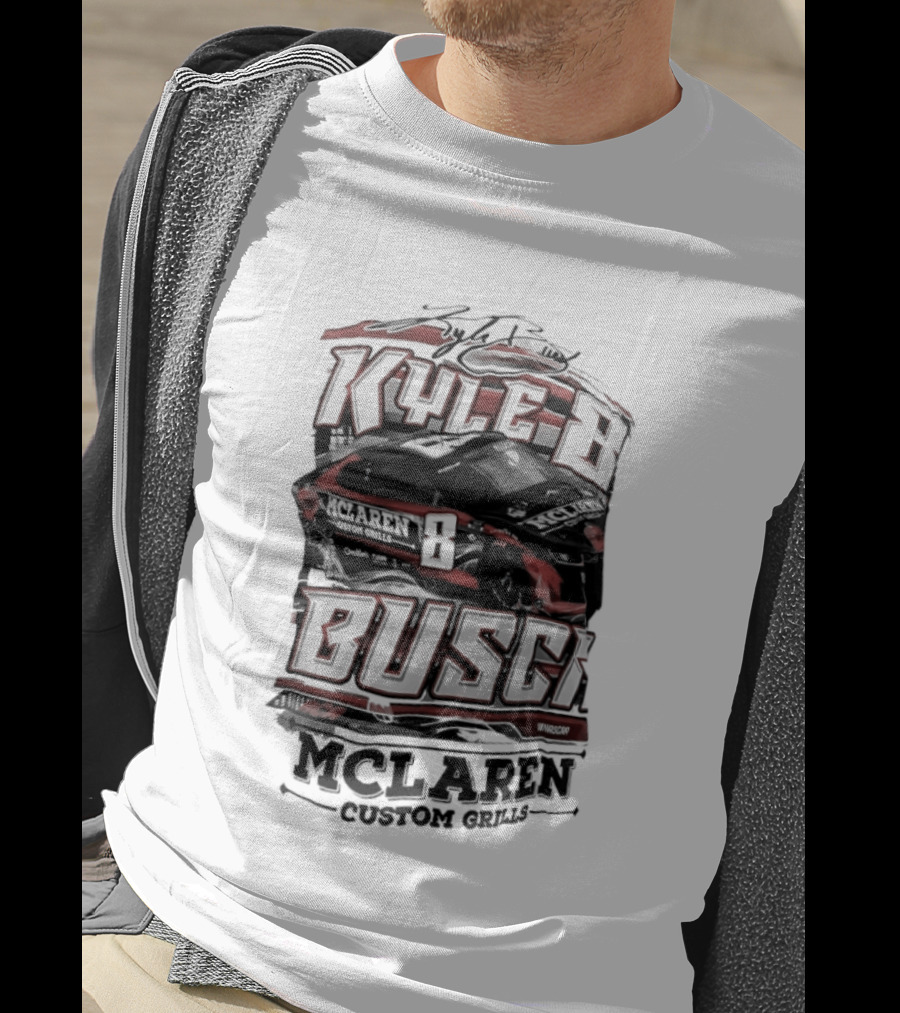 Kyle Busch McLaren Custom Grills NASCAR Racing Car T-Shirt