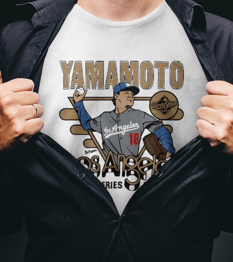 Yamamoto Los Angeles World Series MVP Dodgers Baseball Player T-Shirt