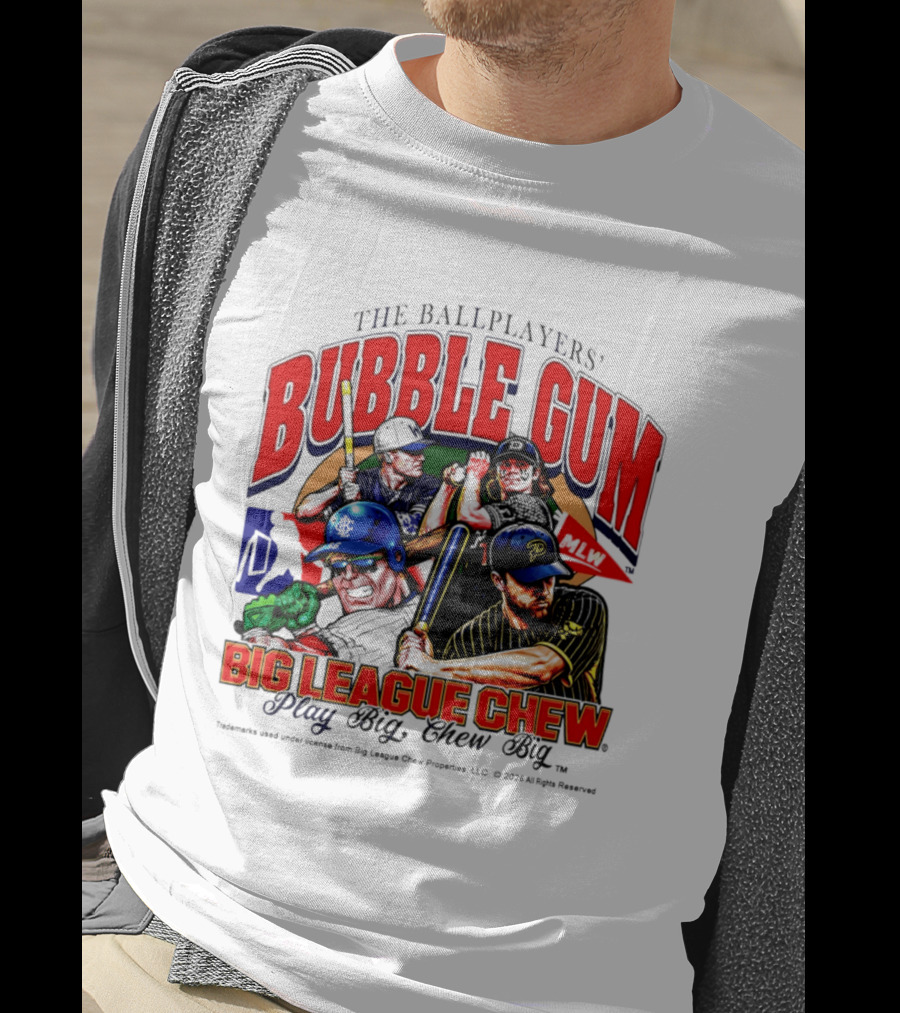 The Ballplayers' Bubble Gum Big League Chew Play Big Chew Big T-Shirt
