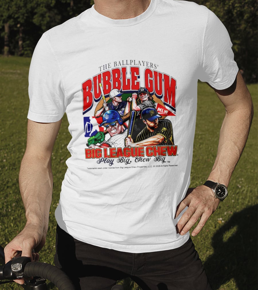The Ballplayers' Bubble Gum Big League Chew Play Big Chew Big T-Shirt
