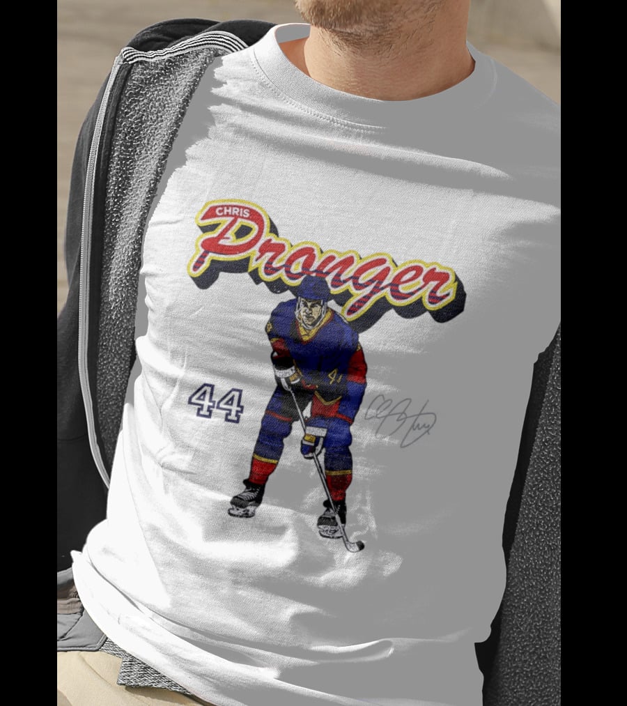 Chris Pronger 44 Edmonton Oilers Hockey Player T-Shirt