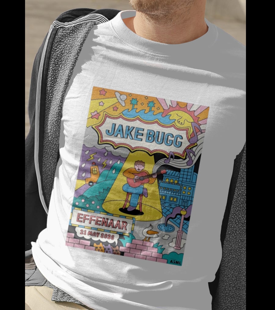 Jake Bugg Effenaar 21 May 2026 Pop Art Style Concert Event T-Shirt