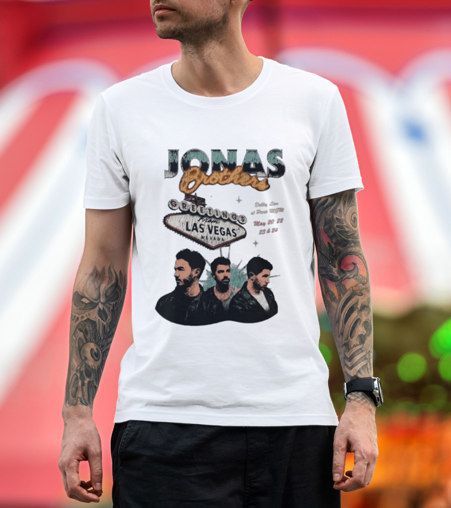 Jonas Brothers Greetings From Las Vegas Nevada May 17 18 2026 Event T-Shirt