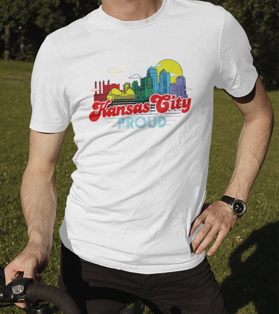 Kansas City Proud Skyline Colorful Urban Landscape T-Shirt