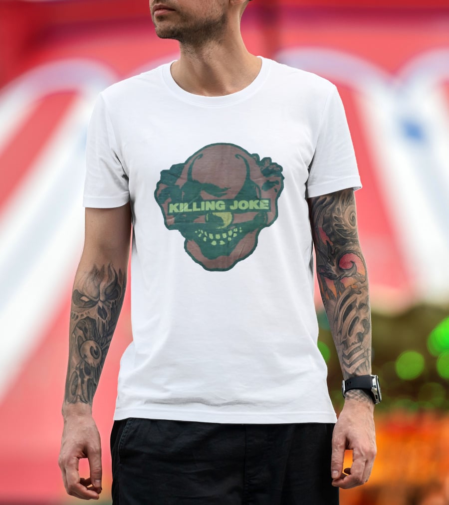 Killing Joke Clown Face With Green Text And Smiling Expression T-Shirt