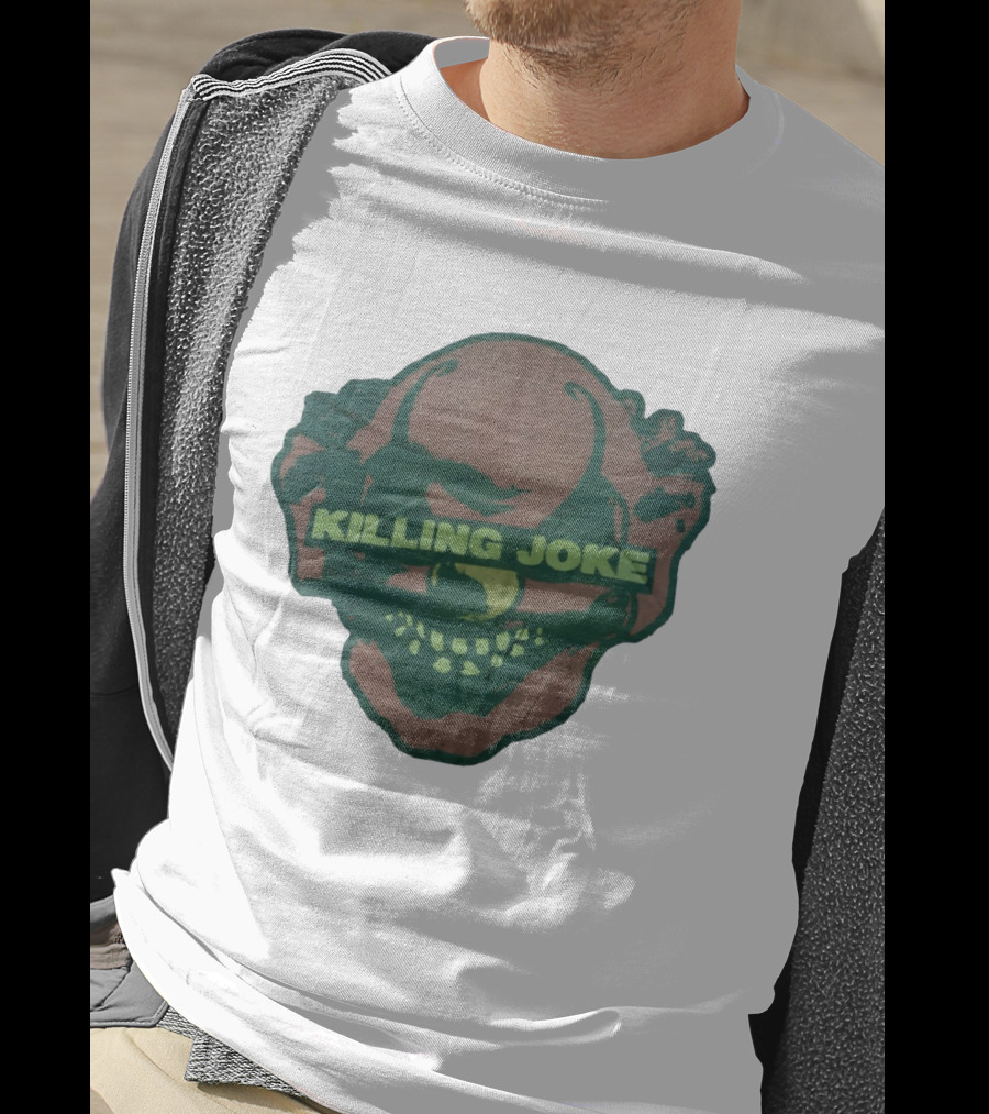 Killing Joke Clown Face With Green Text And Smiling Expression T-Shirt