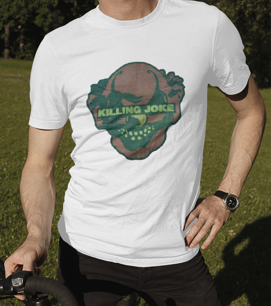 Killing Joke Clown Face With Green Text And Smiling Expression T-Shirt