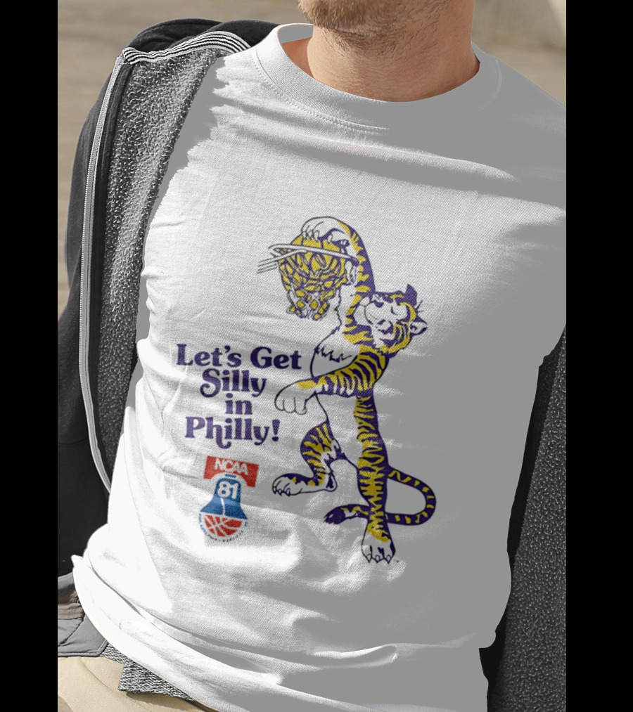 LSU Tigers Let's Get Silly In Philly NCAA 81 Basketball Dunking T-Shirt