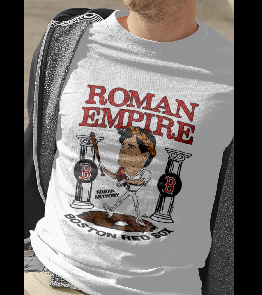 Roman Empire Boston Red Sox Roman Anthony Caricature Player T-Shirt