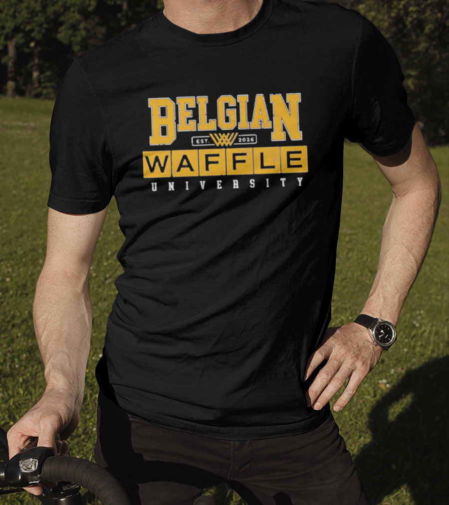 Belgian Waffle University Est 2026 Basketball OKC T-Shirt