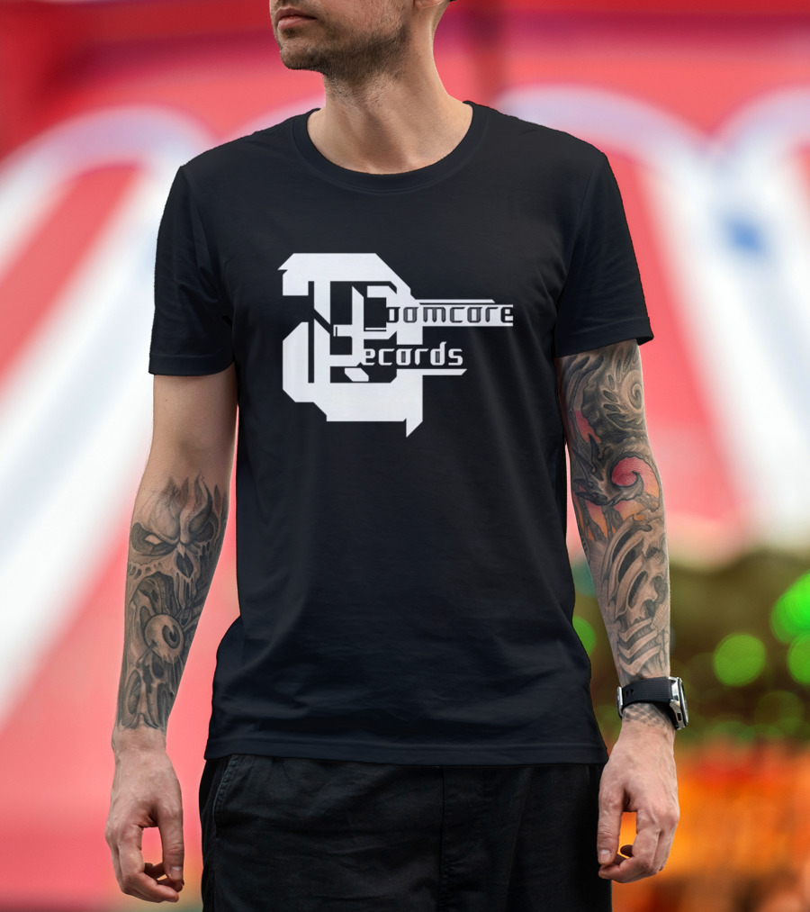 Doomcore Records Bold Stylized T-Shirt