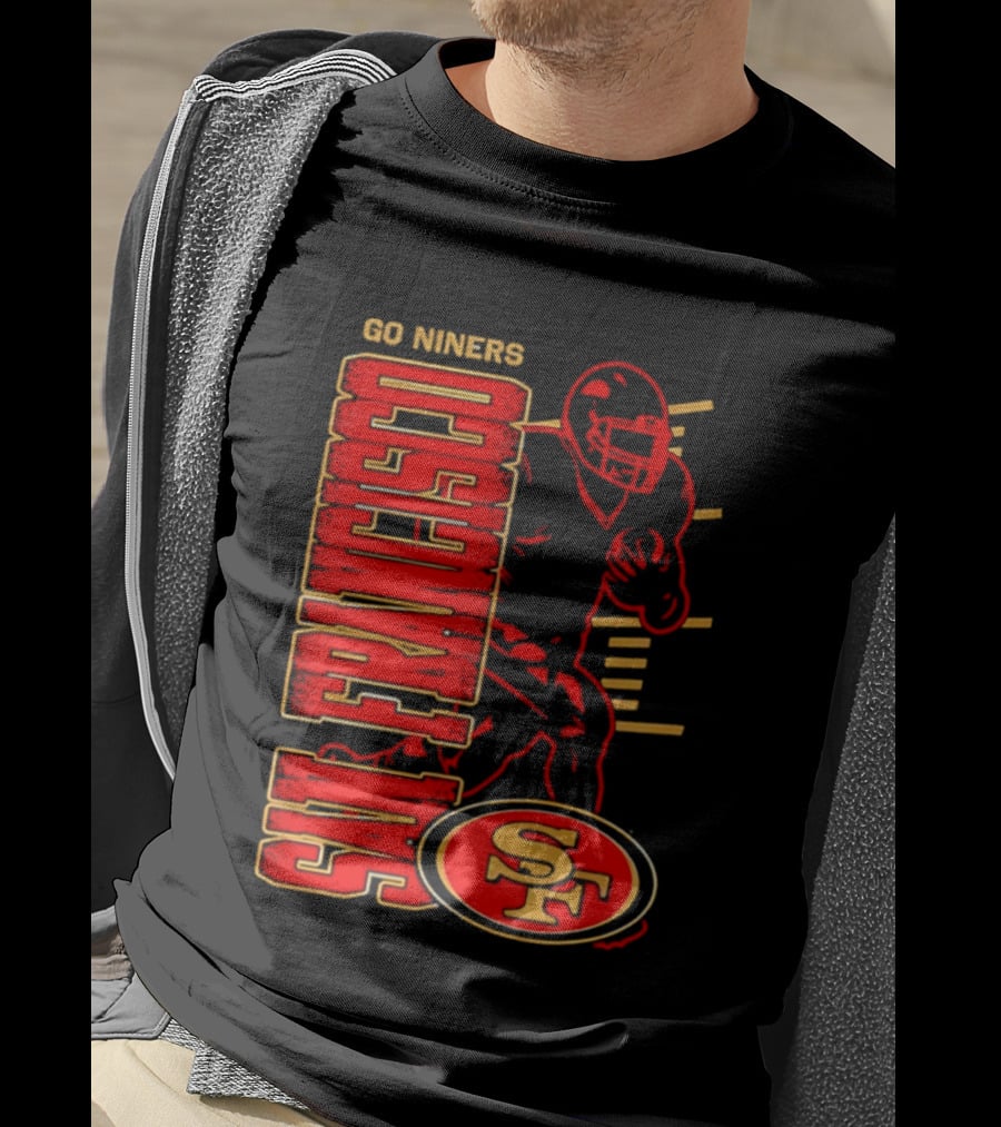 Go Niners San Francisco 49ers SF Football Team Spirit T-Shirt