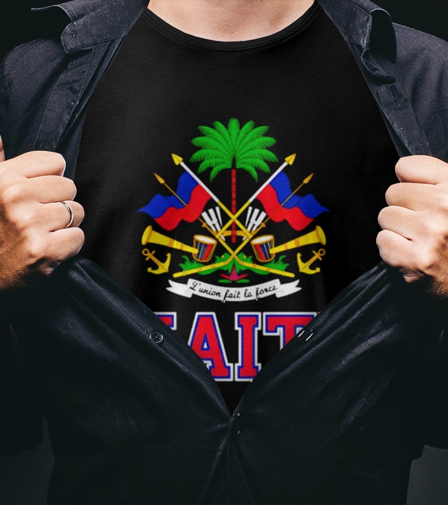 Haiti Coat Of Arms Flag Celebration Haitian Flag Day Independence T-Shirt