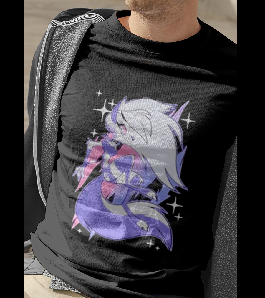 Helluva Boss Loona Bisexual Pride Character Sparkling Aesthetic T-Shirt
