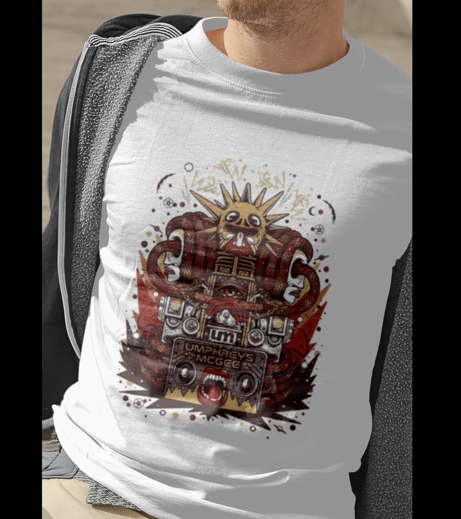 Umphrey's Mcgee Summer Tour 2026 Skeleton And Sunburst T-Shirt