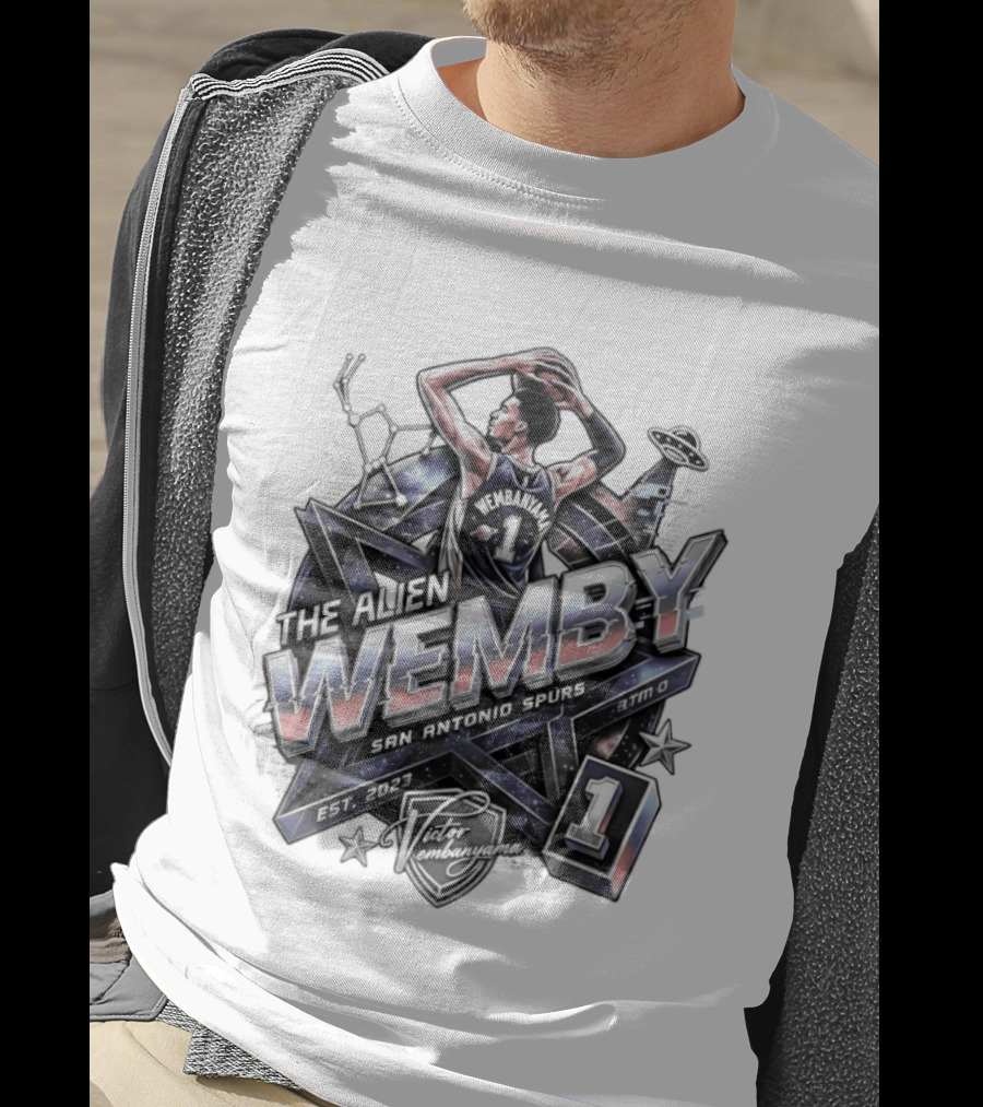 Victor Wembanyama The Alien Wemby San Antonio Spurs Basketball Player Number 1 T-Shirt