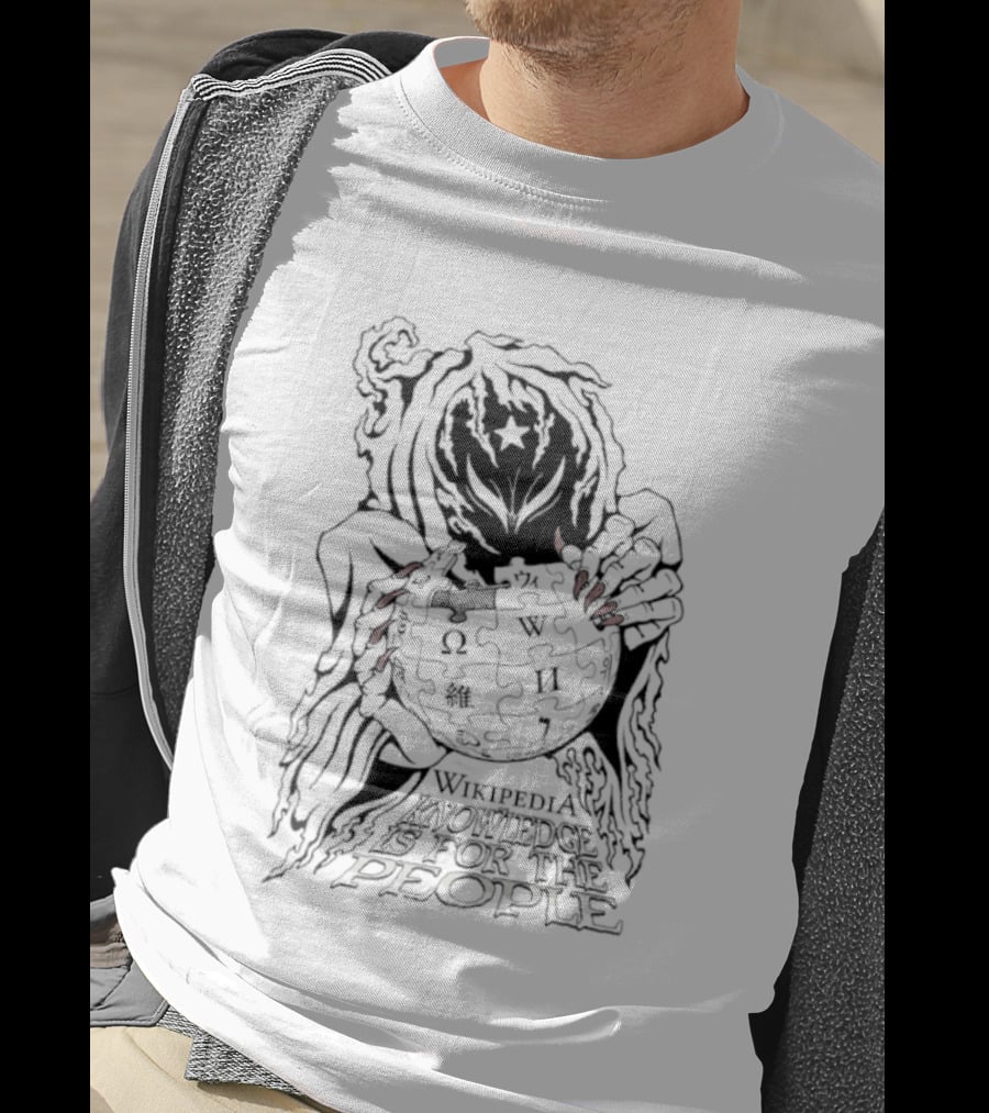 Witch Holding Wikipedia Puzzle Symbol Knowledge For The People T-Shirt