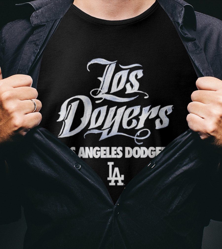 Los Angeles Dodgers Los Doyers LA Handwriting T-Shirt