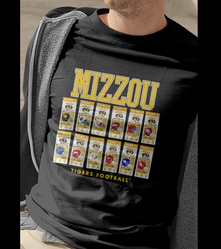 Mizzou Tigers 2026 Football Season Schedule Games T-Shirt
