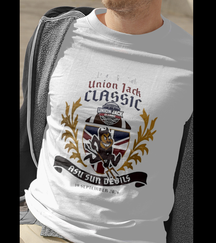 Arizona State Sun Devils Union Jack Classic London 19 September 2026 Football T-Shirt