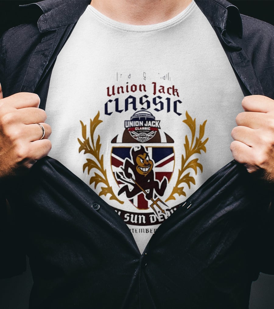 Arizona State Sun Devils Union Jack Classic London 19 September 2026 Football T-Shirt